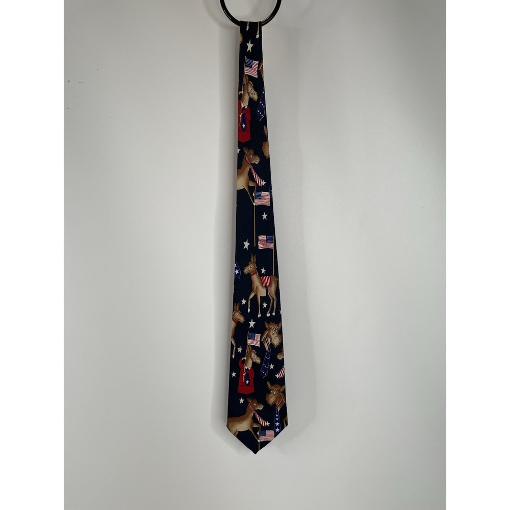 Dino Romaro Company Handmade Tie Necktie‎ Democrat Donkey Patriotic